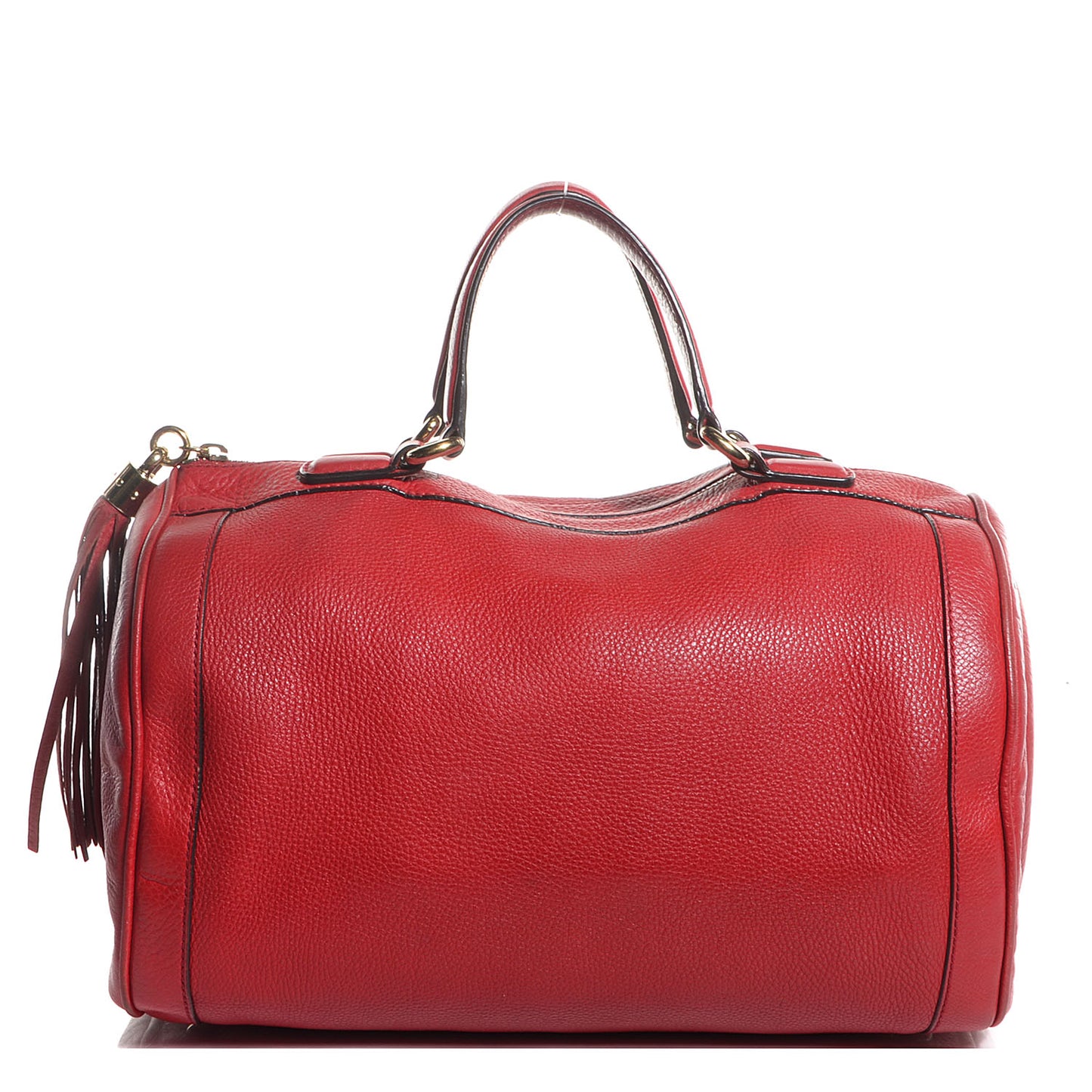 Pebbled Calfskin Medium Soho Boston Red