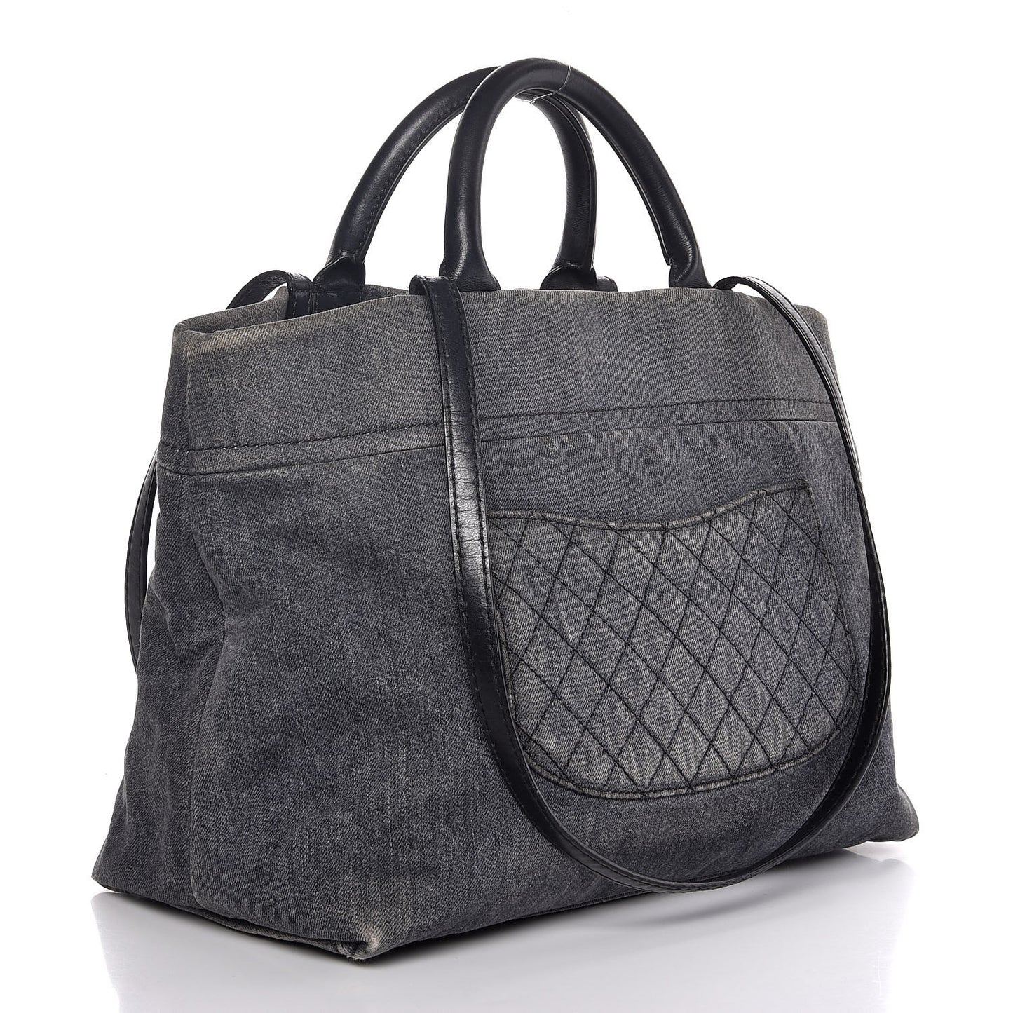 Denim Quilted CC Tote Blue