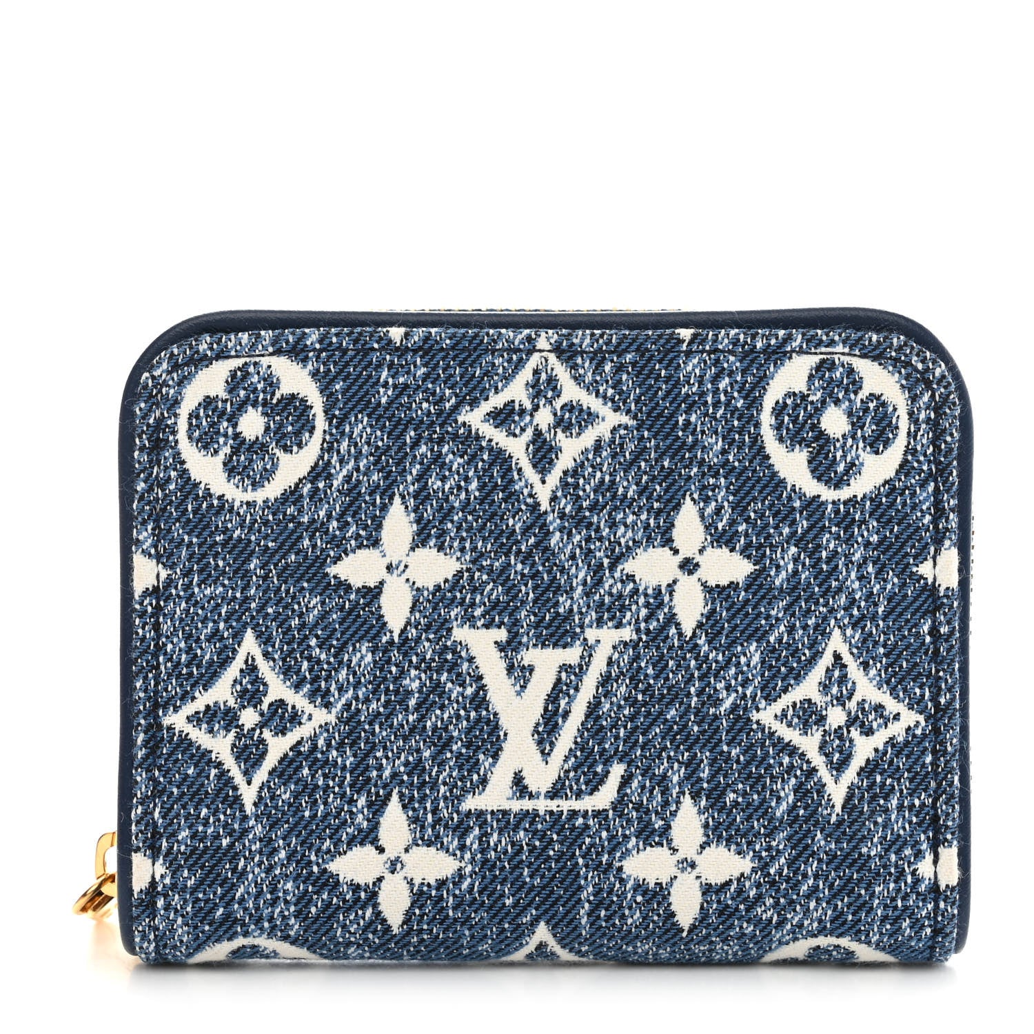 Louis Vuitton Denim Monogram Jacquard Zippy Coin Purse Bleu 1 of 7