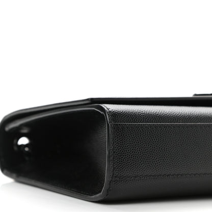 Saint Laurent Grain De Poudre Medium Classic Monogram Kate Satchel Black 9 of 11