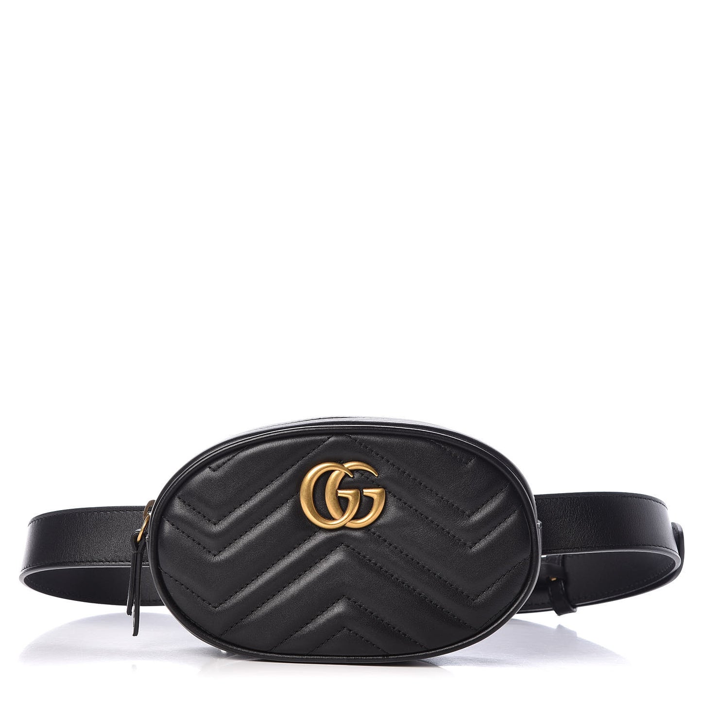 Calfskin Matelasse GG Marmont Belt Bag 85 34 Black