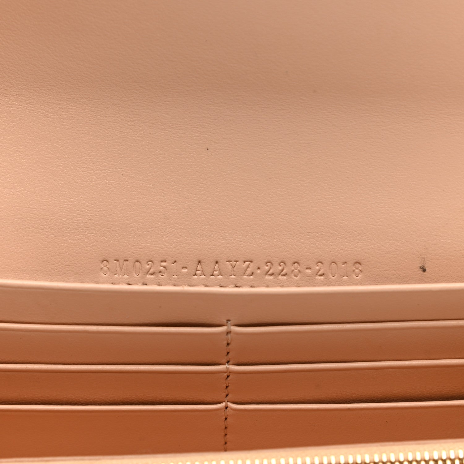 Fendi Vitello King Tamponato Logo Embossed Continental Wallet Poudre 7 of 11