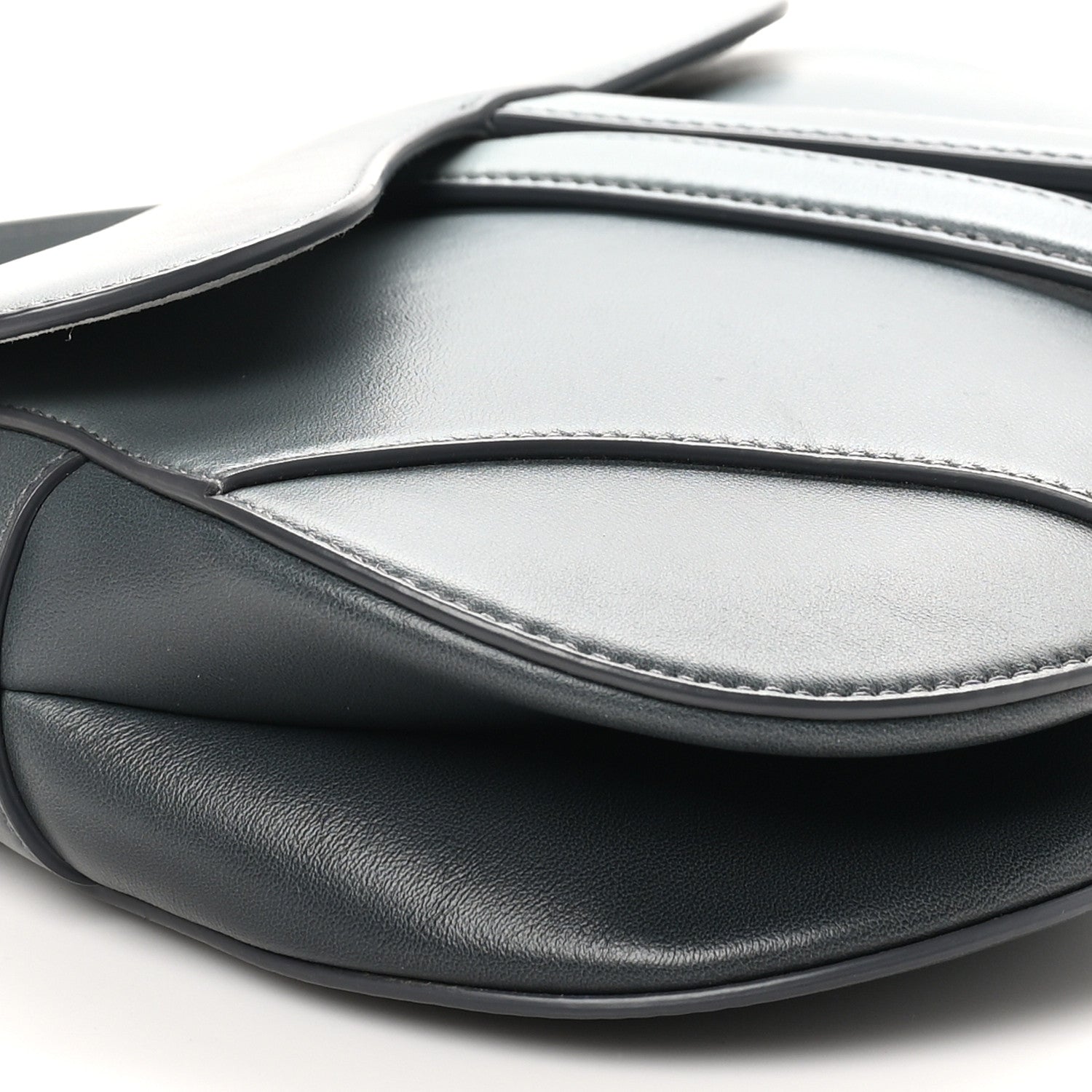 Christian Dior Calfskin Saddle Bag Gris 9 of 10