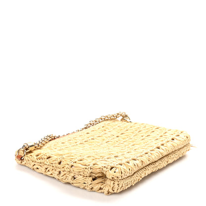 Jimmy Choo Raffia Callie Tassel Shoulder Bag Natural 4 of 8