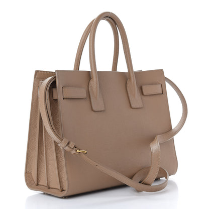 Saint Laurent Grained Calfskin Baby Sac De Jour Taupe 3 of 9