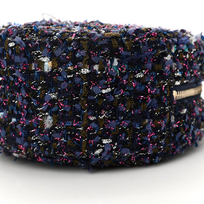 Chanel Tweed Quilted Round Clutch With Chain Multicolor 10 of 12