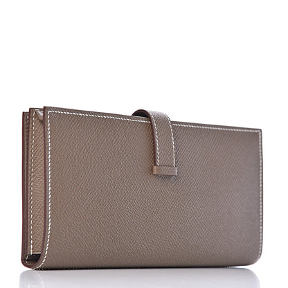 Hermes Epsom Bearn Gusset Wallet Etoupe 3 of 8