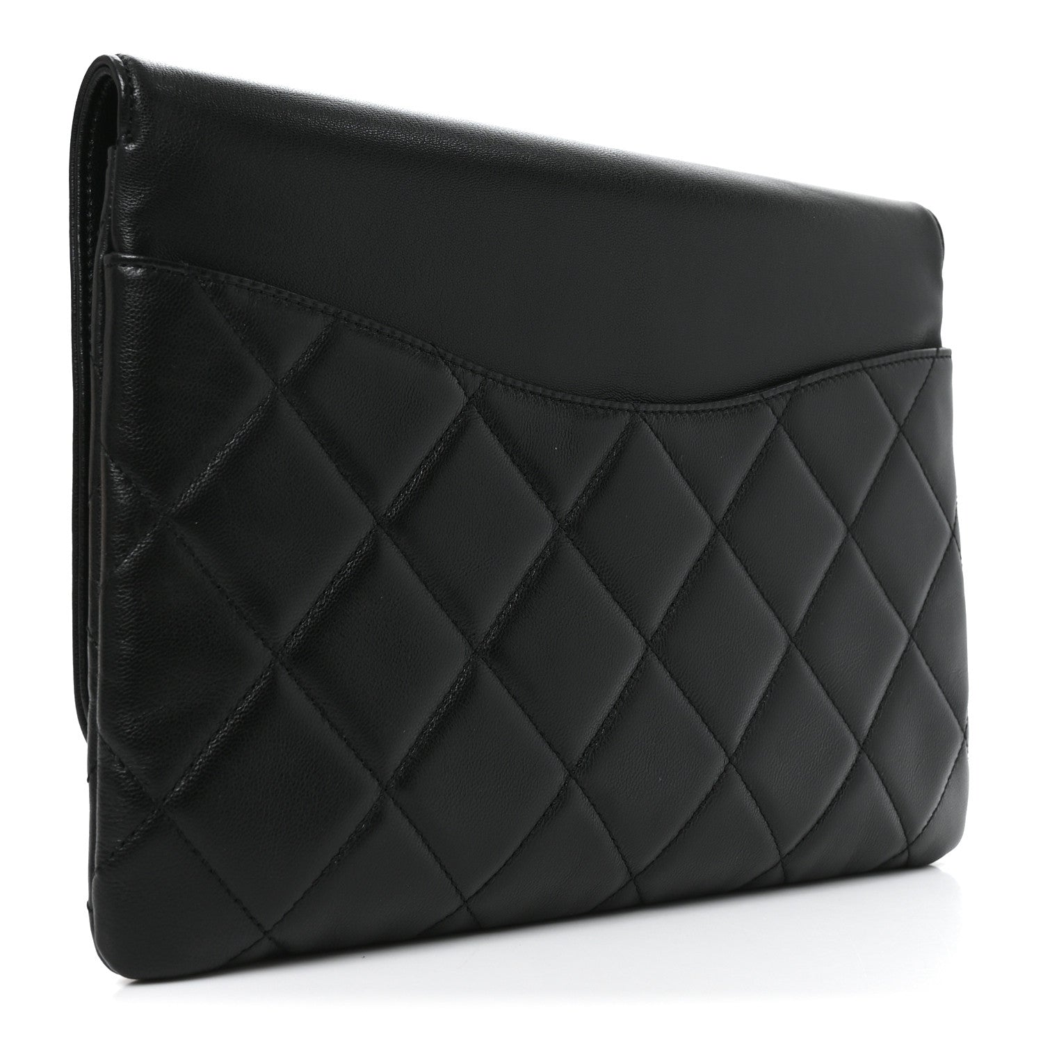 Chanel Goatskin Quilted Timeless CC Clutch Black 3 of 11