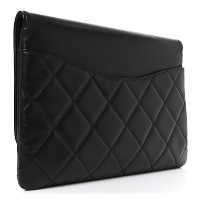 Chanel Goatskin Quilted Timeless CC Clutch Black 3 of 11