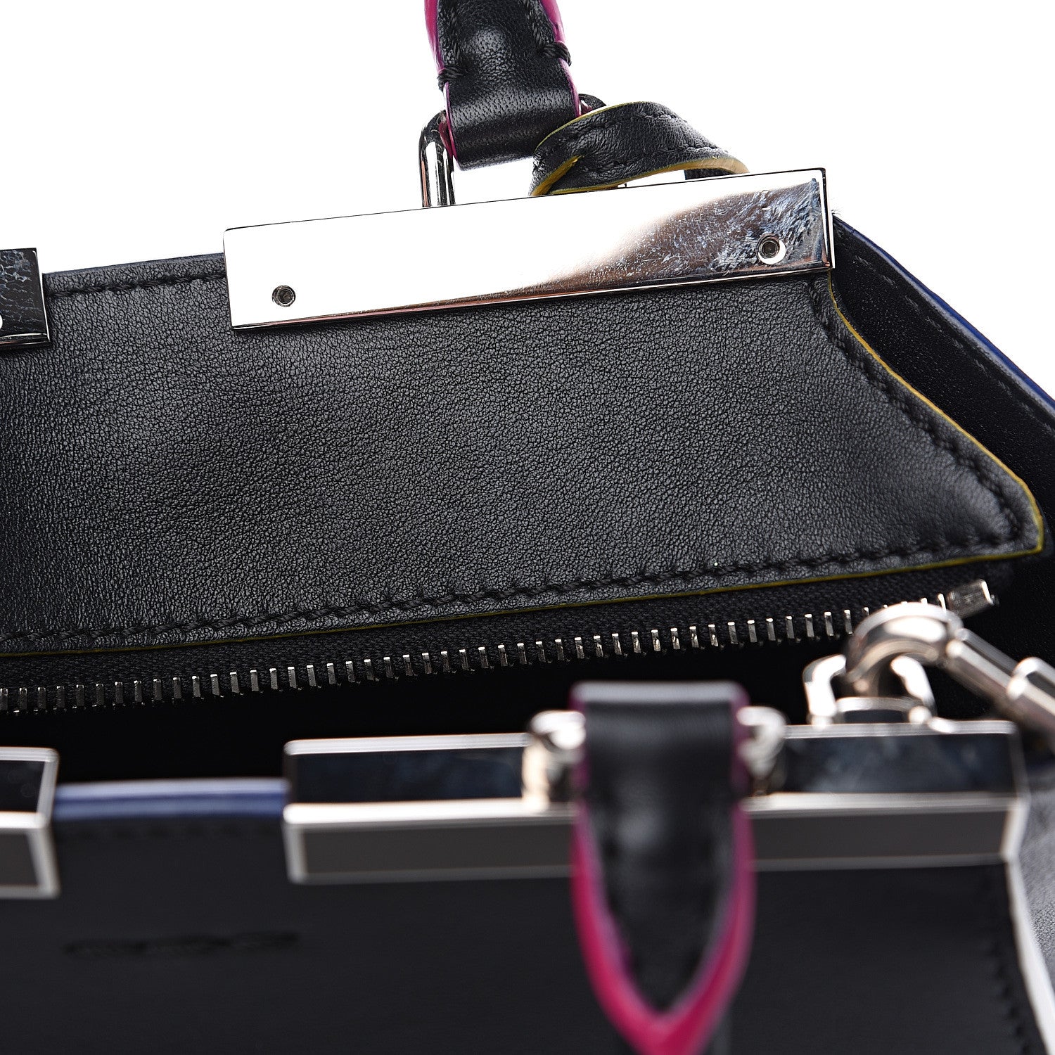 Fendi Vitello Dolce Mini 3Jours Tote Black 7 of 10