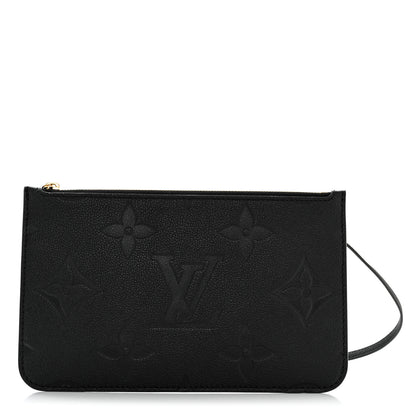 Louis Vuitton Empreinte Monogram Giant Neverfull MM Pochette Black 1 of 9