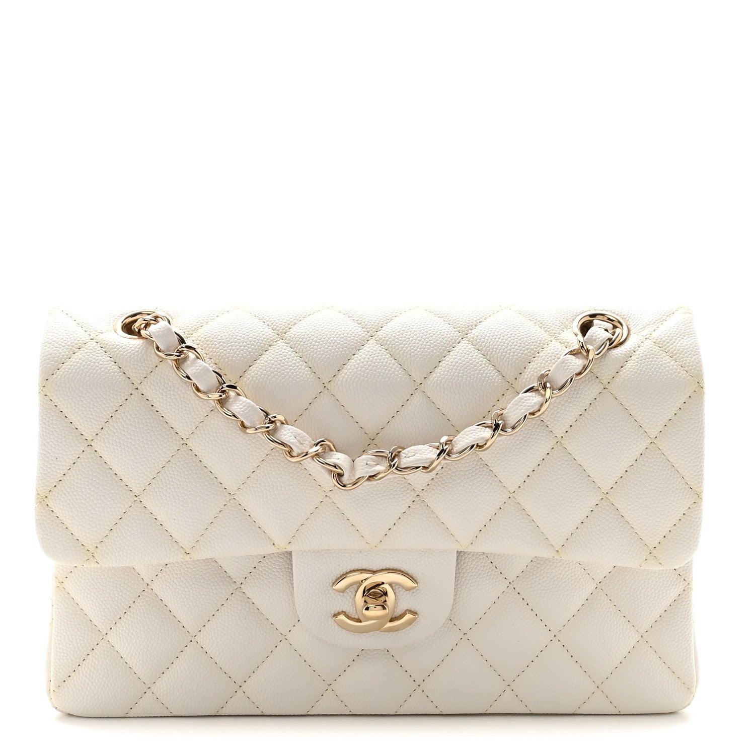 Chanel Caviar Quilted Small Double Flap White 1 of 10