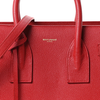Saint Laurent Calfskin Small Sac De Jour Oxblood 8 of 10