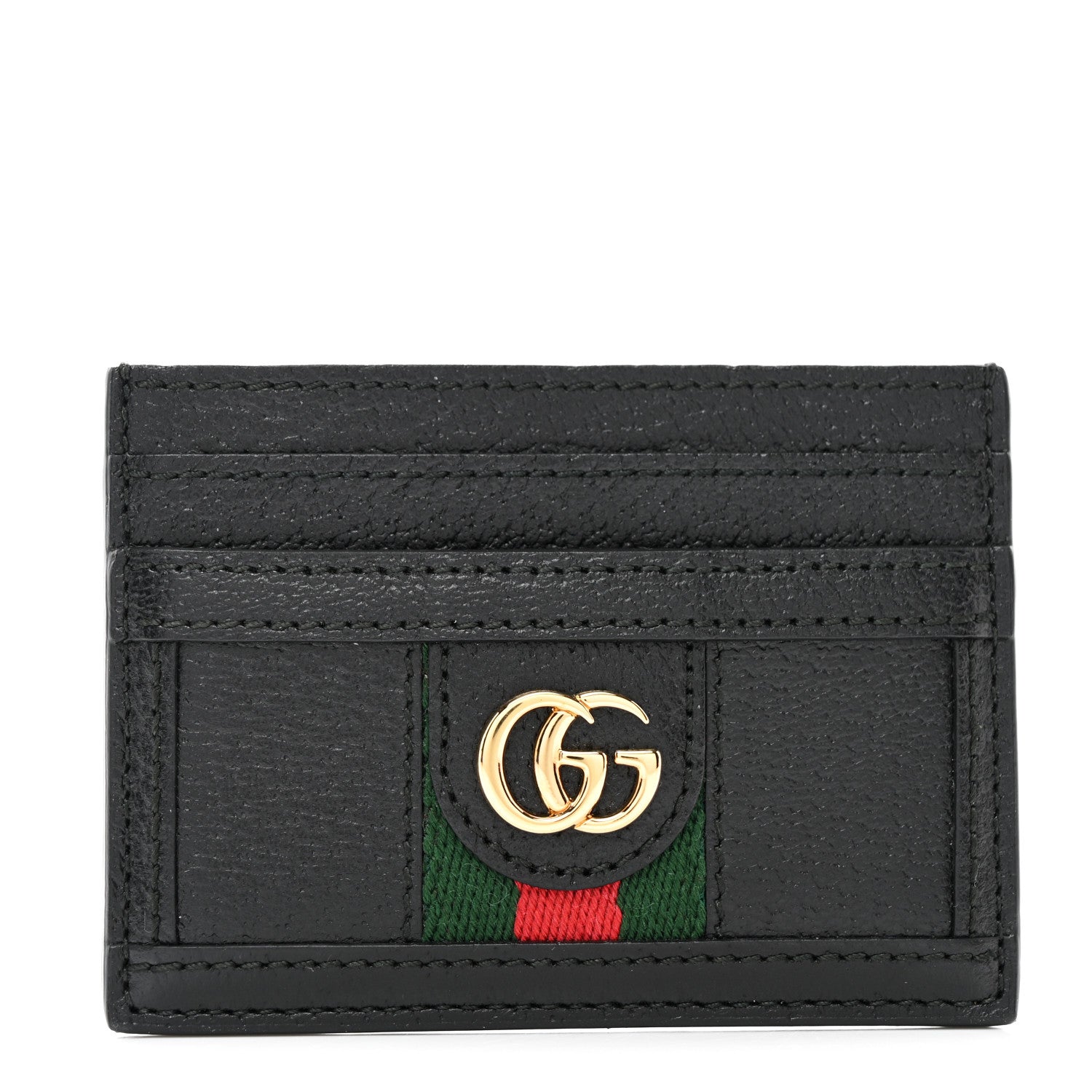 Gucci Calfskin Web GG Ophidia Card Holder Black 1 of 6