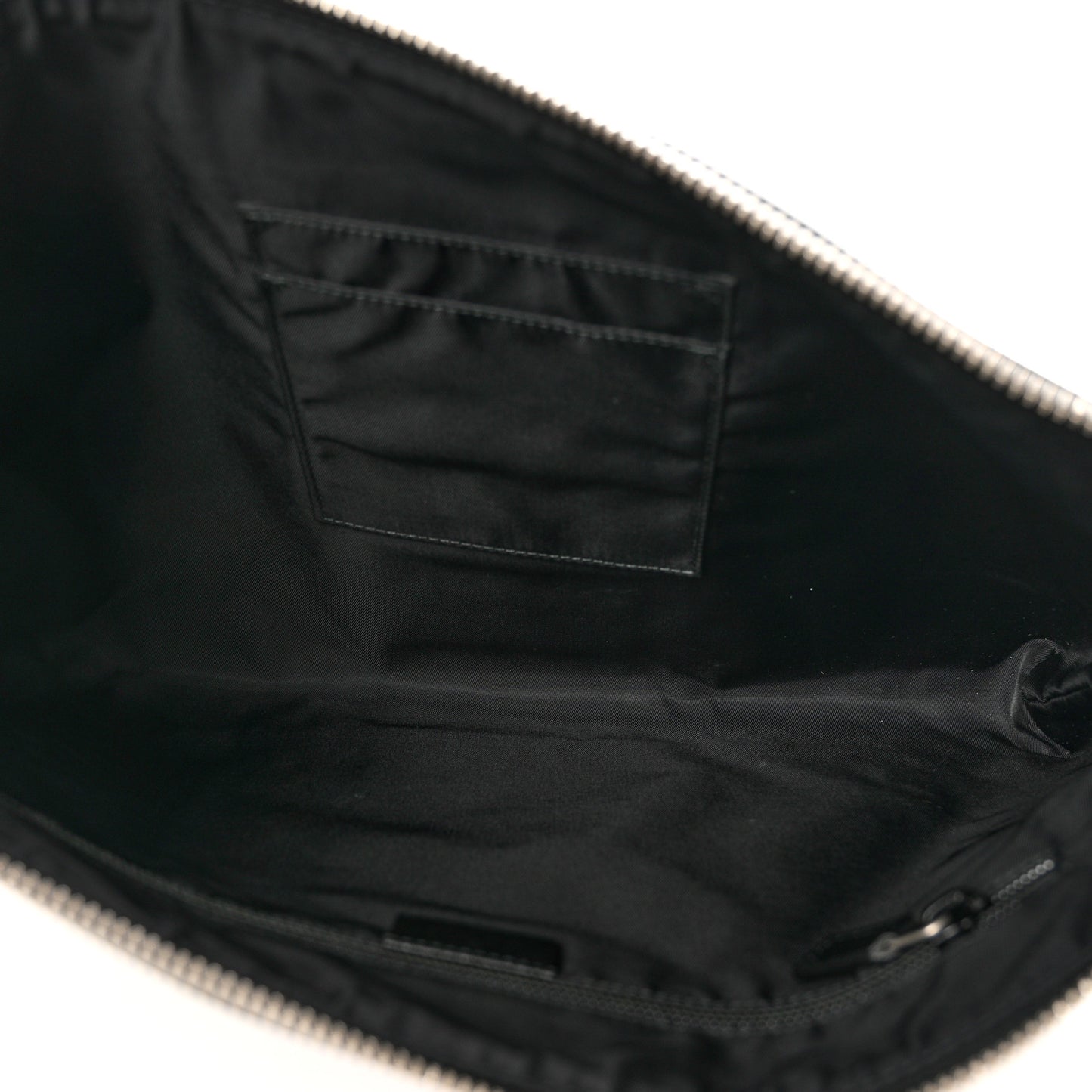 GG Supreme Monogram Calfskin Web Medium Flat Messenger Bag Beige Ebony Black