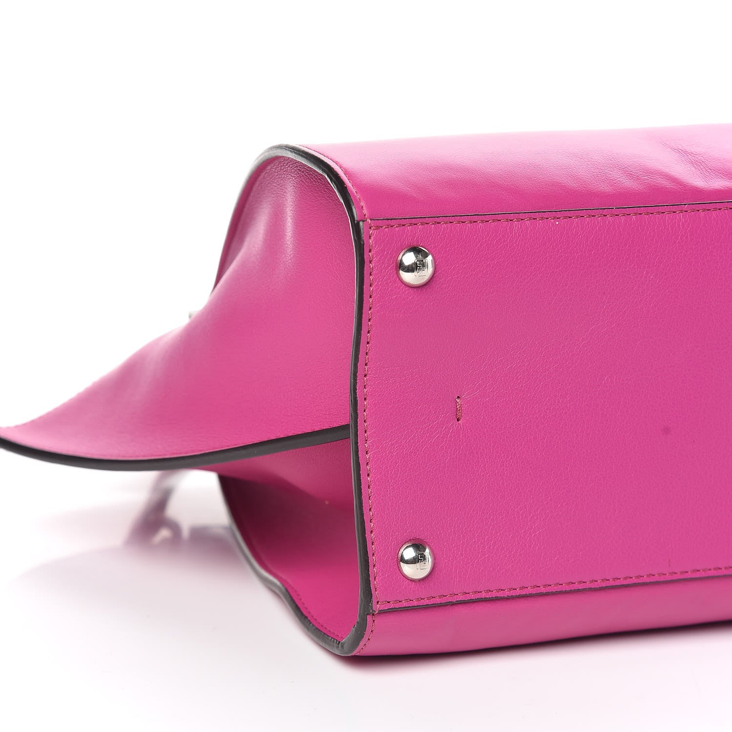 Fendi Vitello Dolce Shiny Nappa Petite 3Jours Tote Magenta Carbone 8 of 9