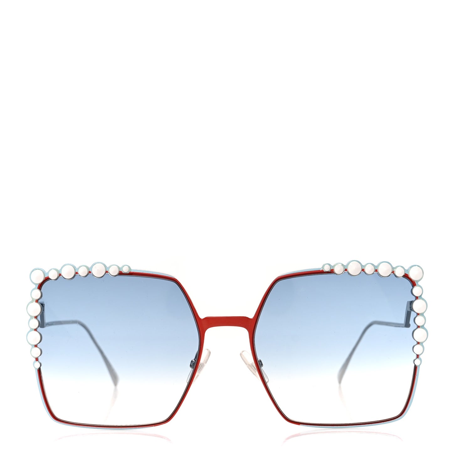Metal Dots Square Sunglasses FF 0259/S Red