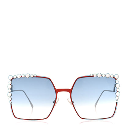 Fendi Metal Dots Square Sunglasses FF 0259/S Red 2 of 8
