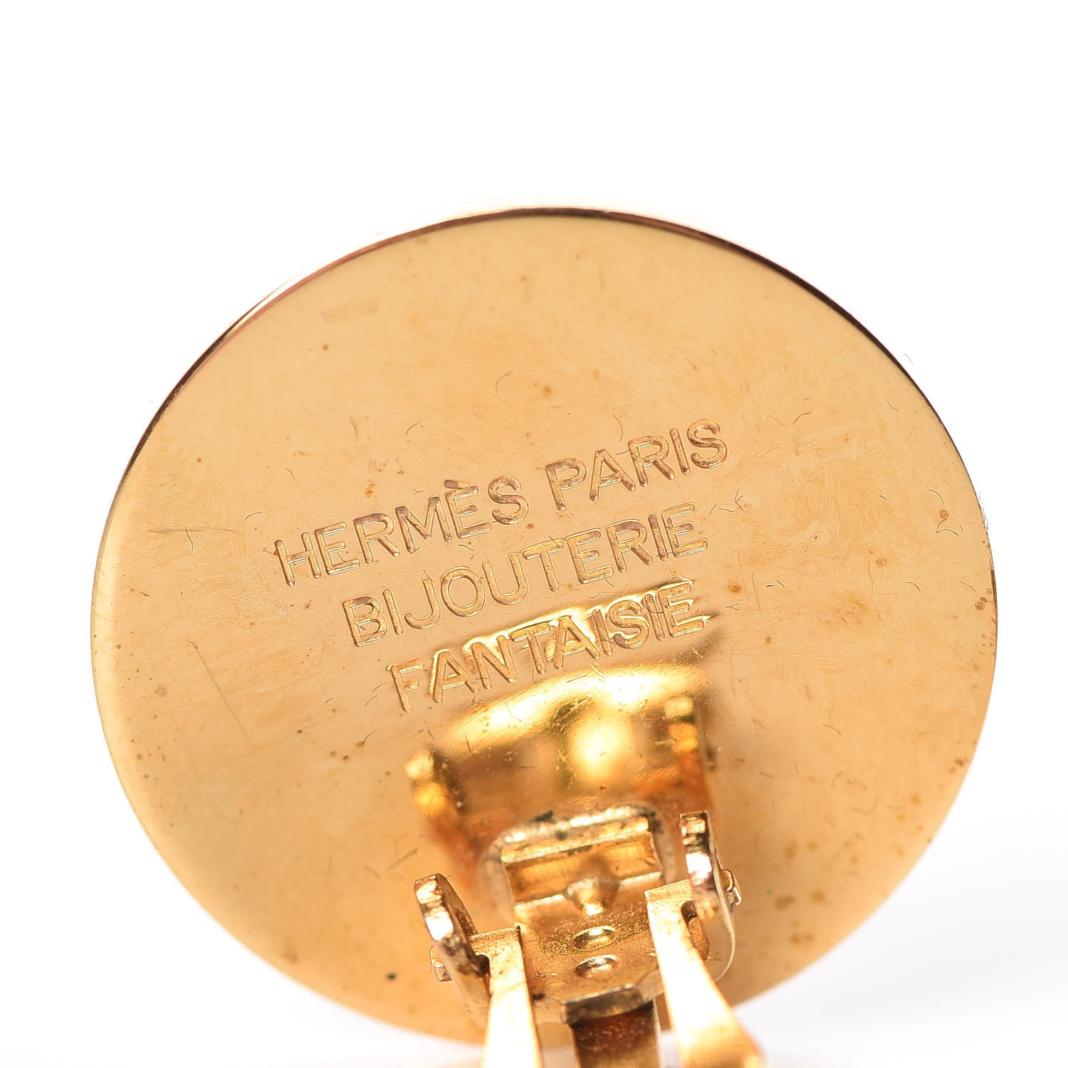 Hermes Clou De Selle Clip On Earrings Gold 3 of 5