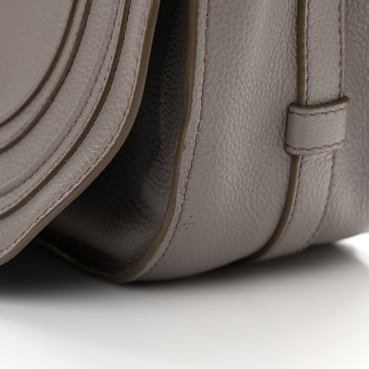 Calfskin Medium Marcie Round Crossbody Bag Cashmere Grey