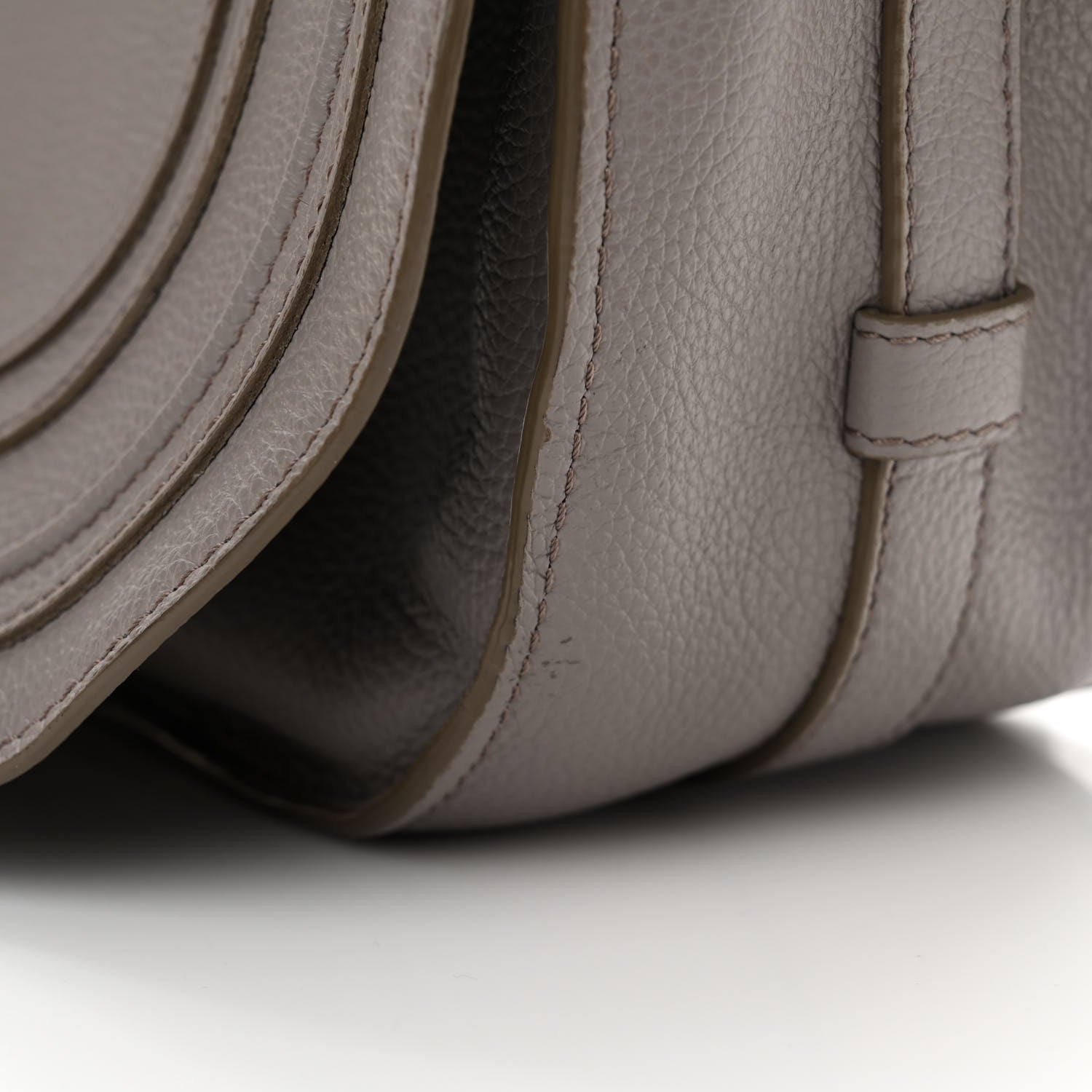 Chloe Calfskin Medium Marcie Round Crossbody Bag Cashmere Grey 11 of 11