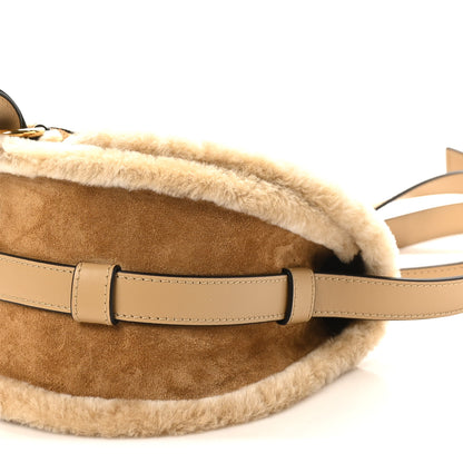 Chloe Suede Calfskin Shearling Small Marcie Saddle Bag Summery Beige 9 of 9