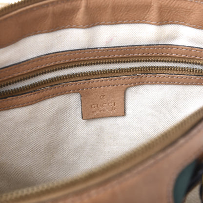 Gucci Monogram Web Rania Top Handle Bag Natural 9 of 16