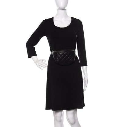 Chanel Lambskin Quilted Waist Belt Bag Black 2 of 10
