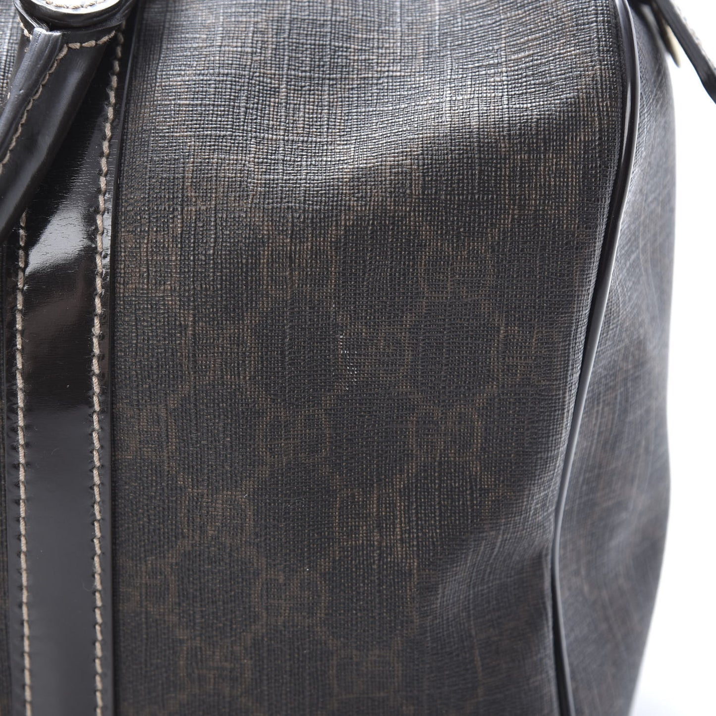 GG Supreme Monogram Medium Boston Dark Brown