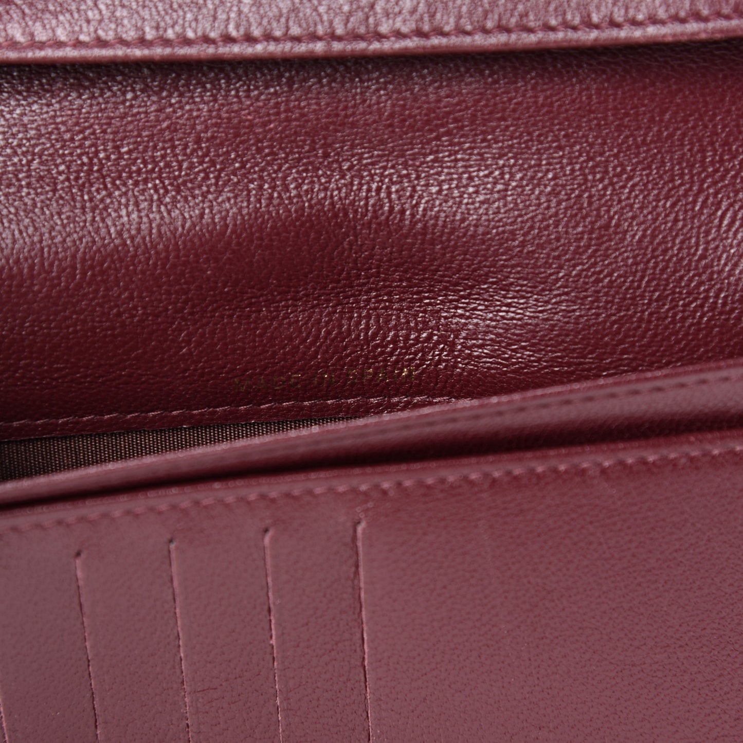 Sheepskin Quilted Mademoiselle Vintage Yen Wallet Navy