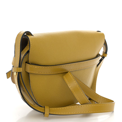 Loewe Grained Calfskin Small Gate Crossbody Bag Mustard Yellow 3 of 10