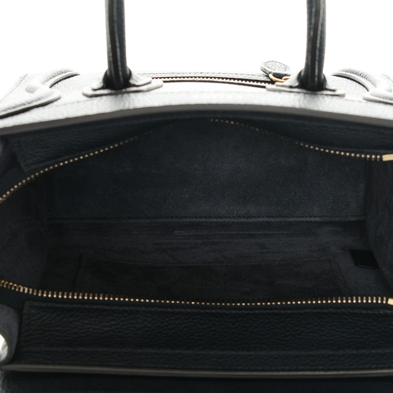 Celine Drummed Calfskin Nano Luggage Midnight 5 of 6