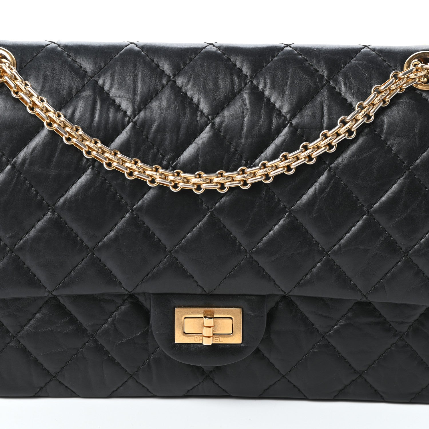Chanel Aged Calfskin Quilted 2.55 Reissue 227 Flap Black 8 of 10