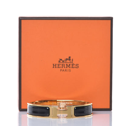 Hermes Enamel Narrow Clic Clac H Bracelet PM Black 7 of 7