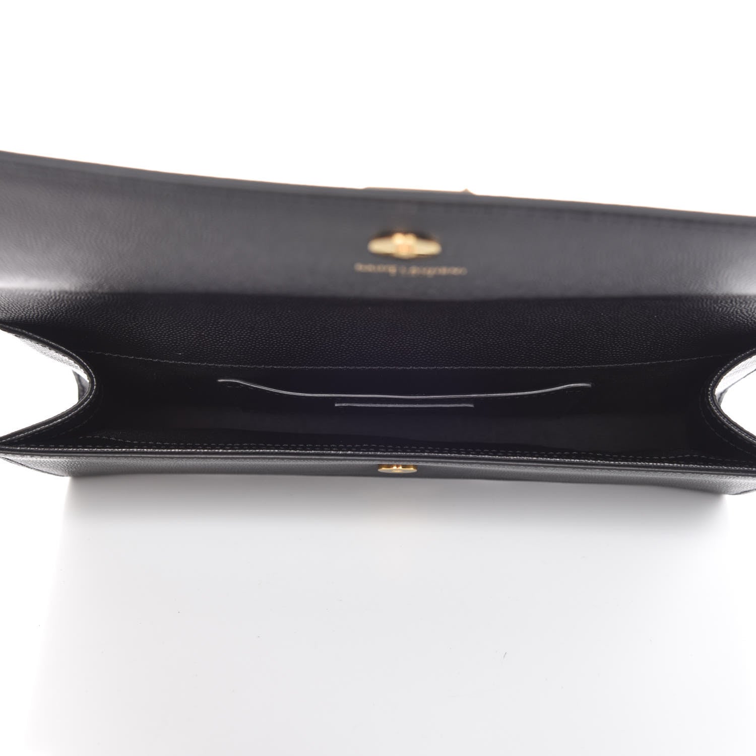 Saint Laurent Grain De Poudre Monogram Cassandre Clutch Black 7 of 9