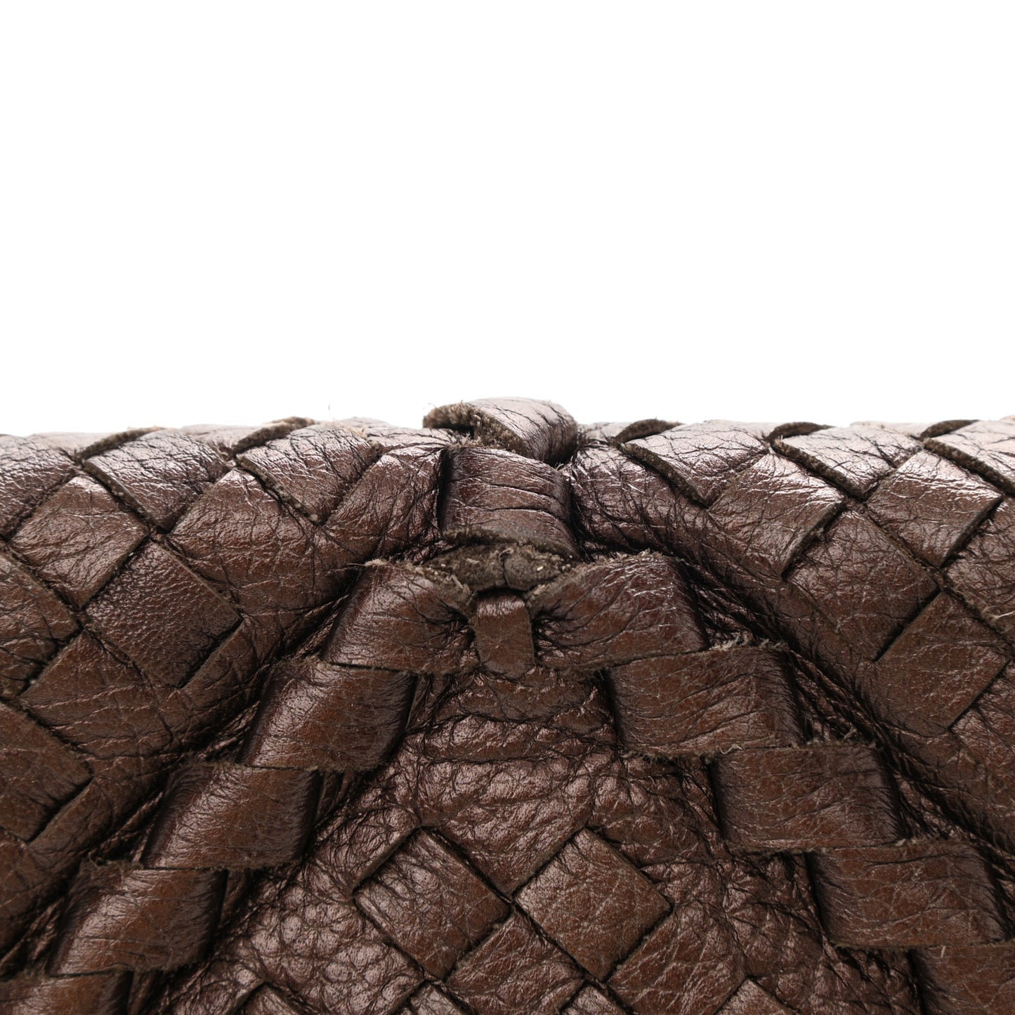 Cervo Intrecciato Shoulder Bag Brown