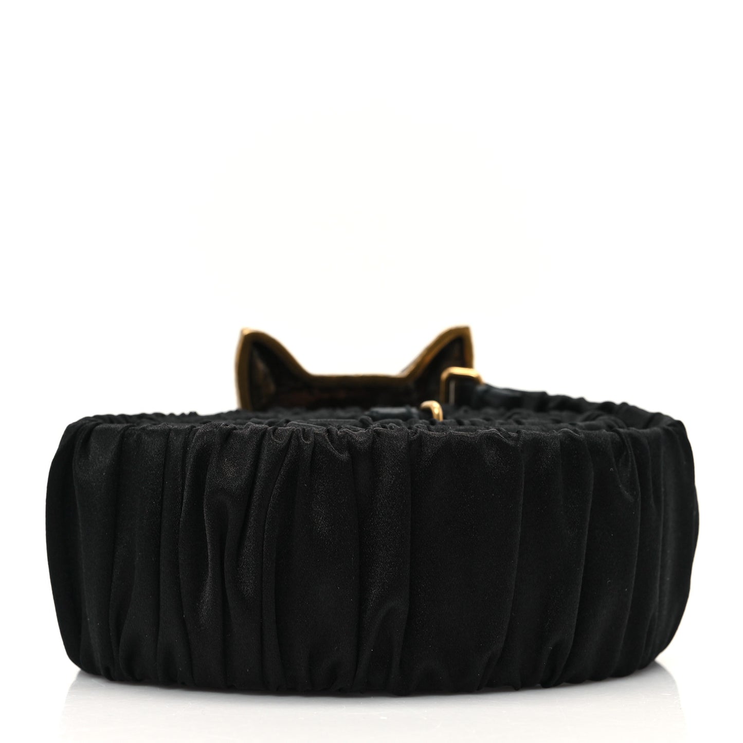 Satin Fox Head Buckle Belt 85 34 Black
