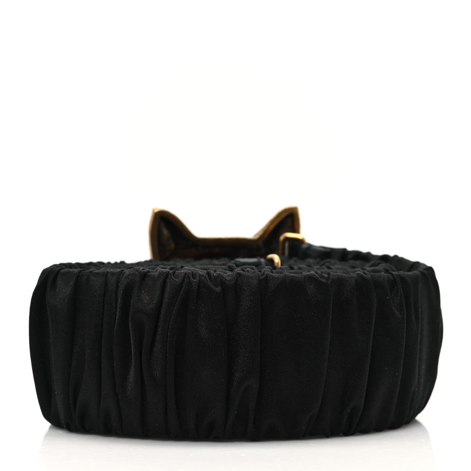 Gucci Satin Fox Head Buckle Belt 85 34 Black 2 of 3