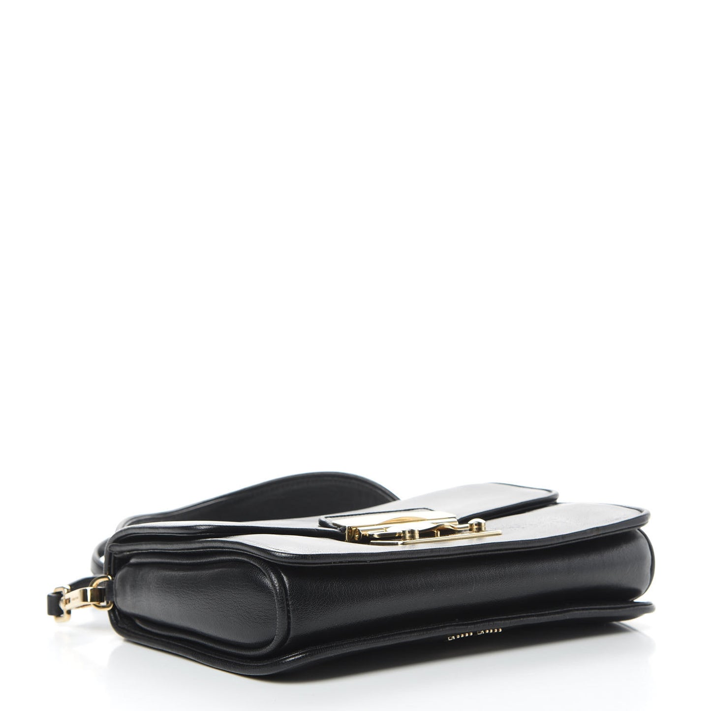 Goatskin Madras Shoulder Bag Black