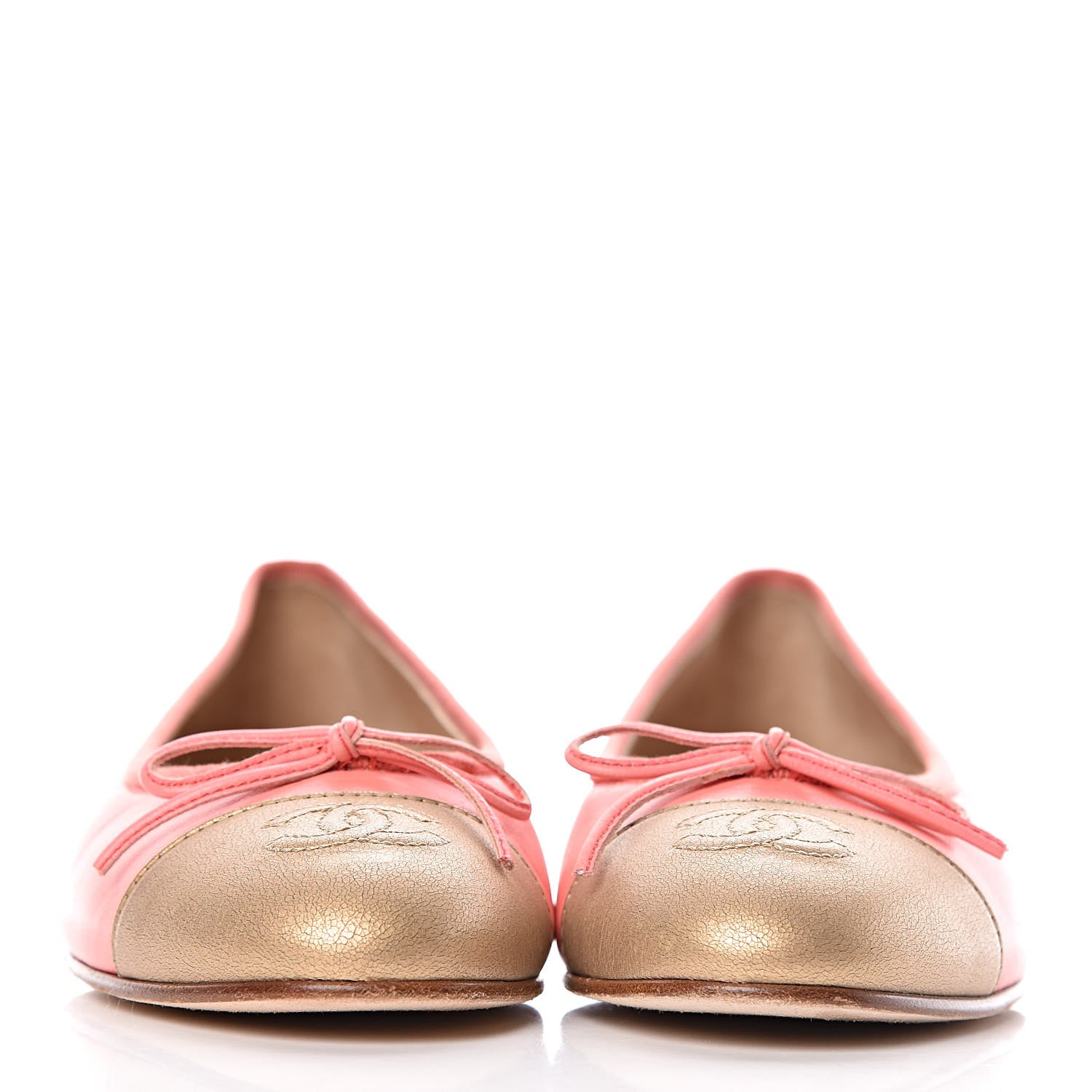 Chanel Calfskin Cap Toe Ballerina Flats 36 Pink 2 of 12