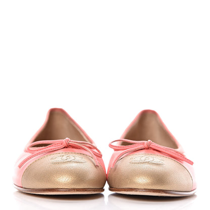 Chanel Calfskin Cap Toe Ballerina Flats 36 Pink 2 of 12
