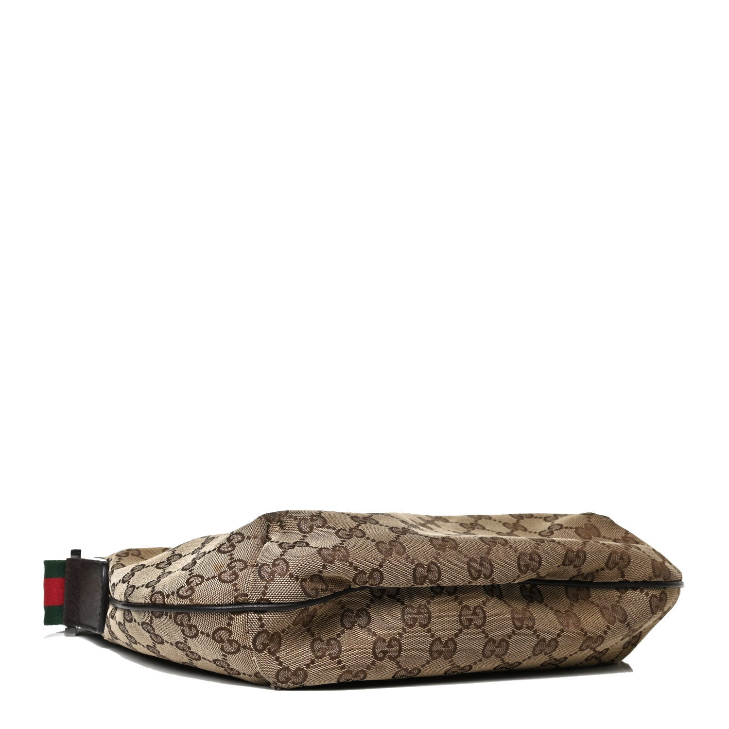 Gucci Monogram Web Medium Half Moon Hobo Dark Brown 4 of 20