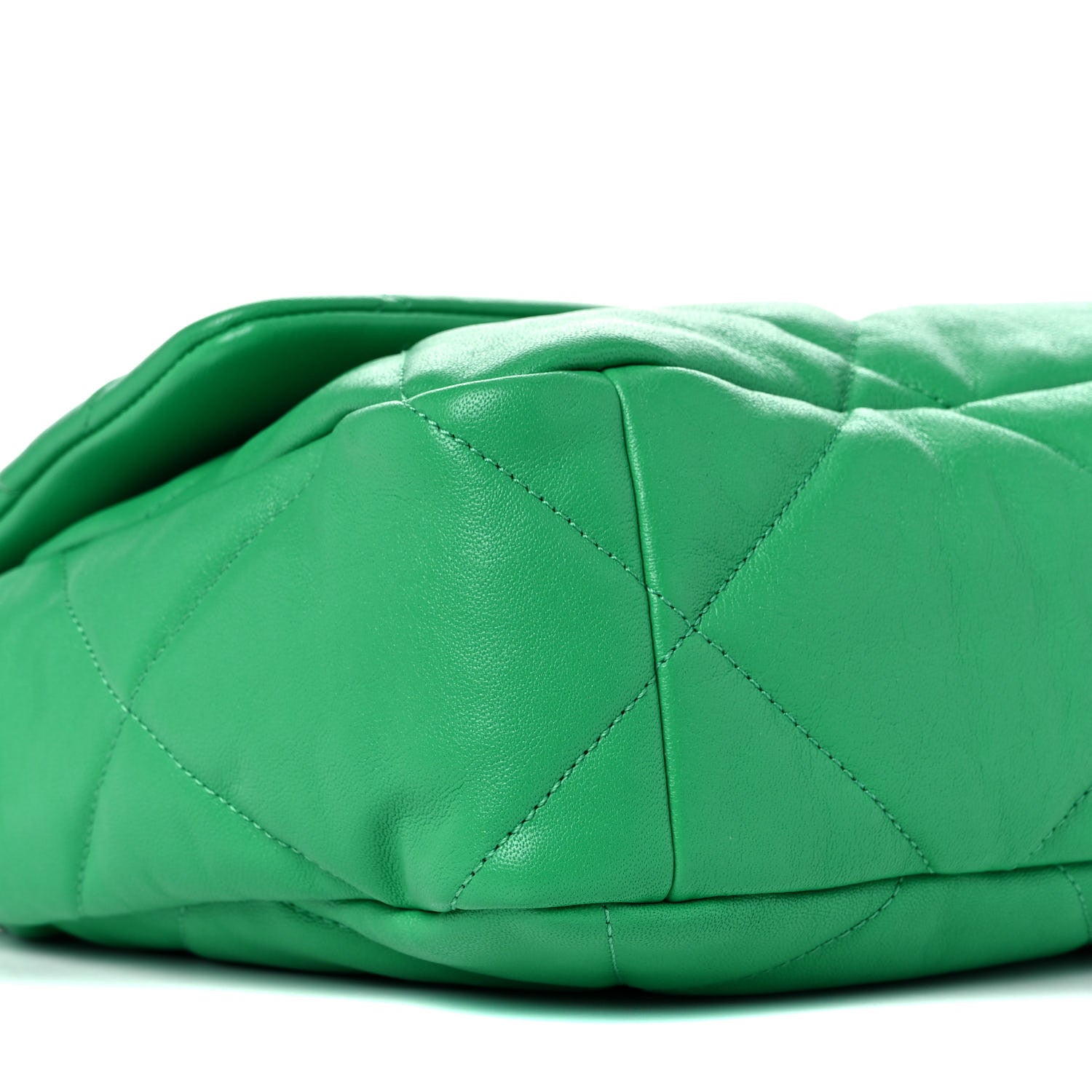 Chanel Lambskin Quilted Large Chanel 19 Flap Green 8 of 10