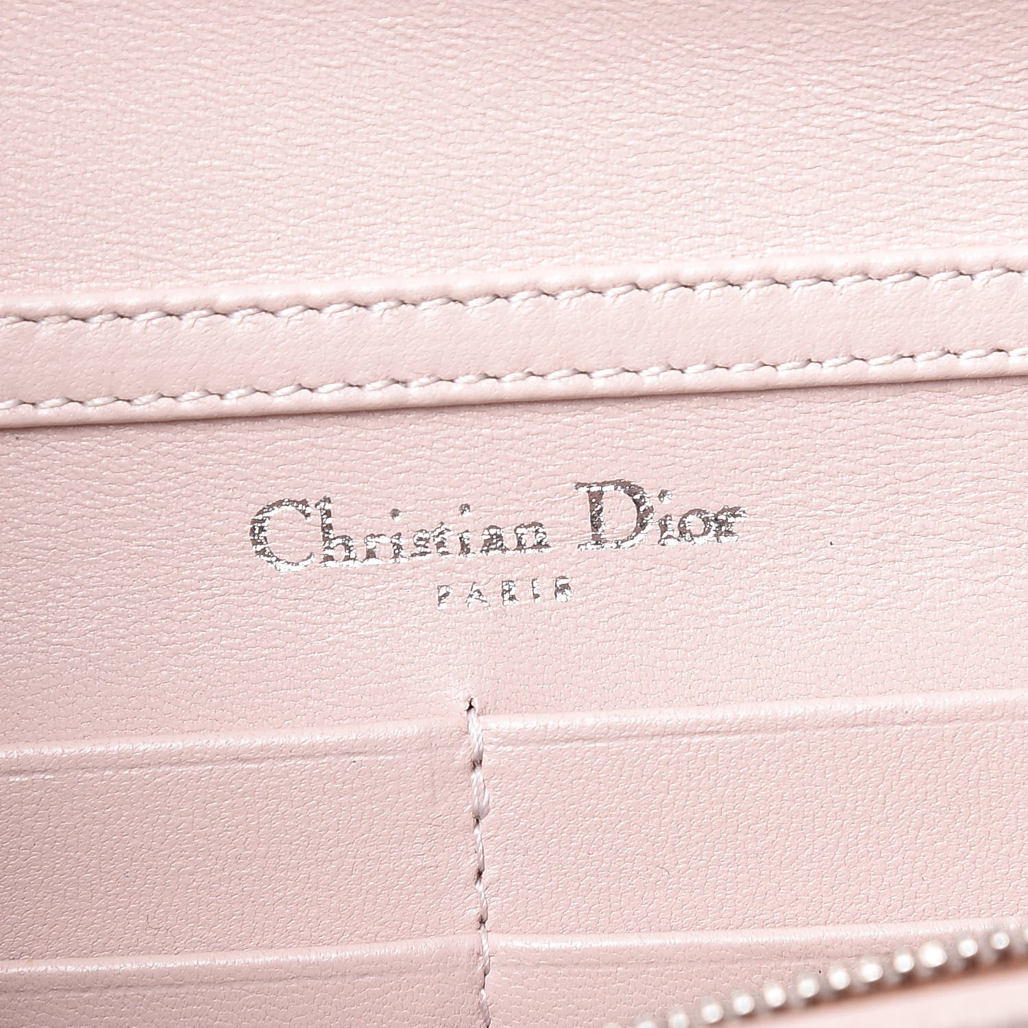Christian Dior Grained Calfskin Diorama Wallet on Chain Pouch Rose Poudre 8 of 11