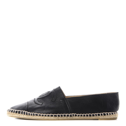 Chanel Lambskin CC Espadrilles 39 Black 1 of 9