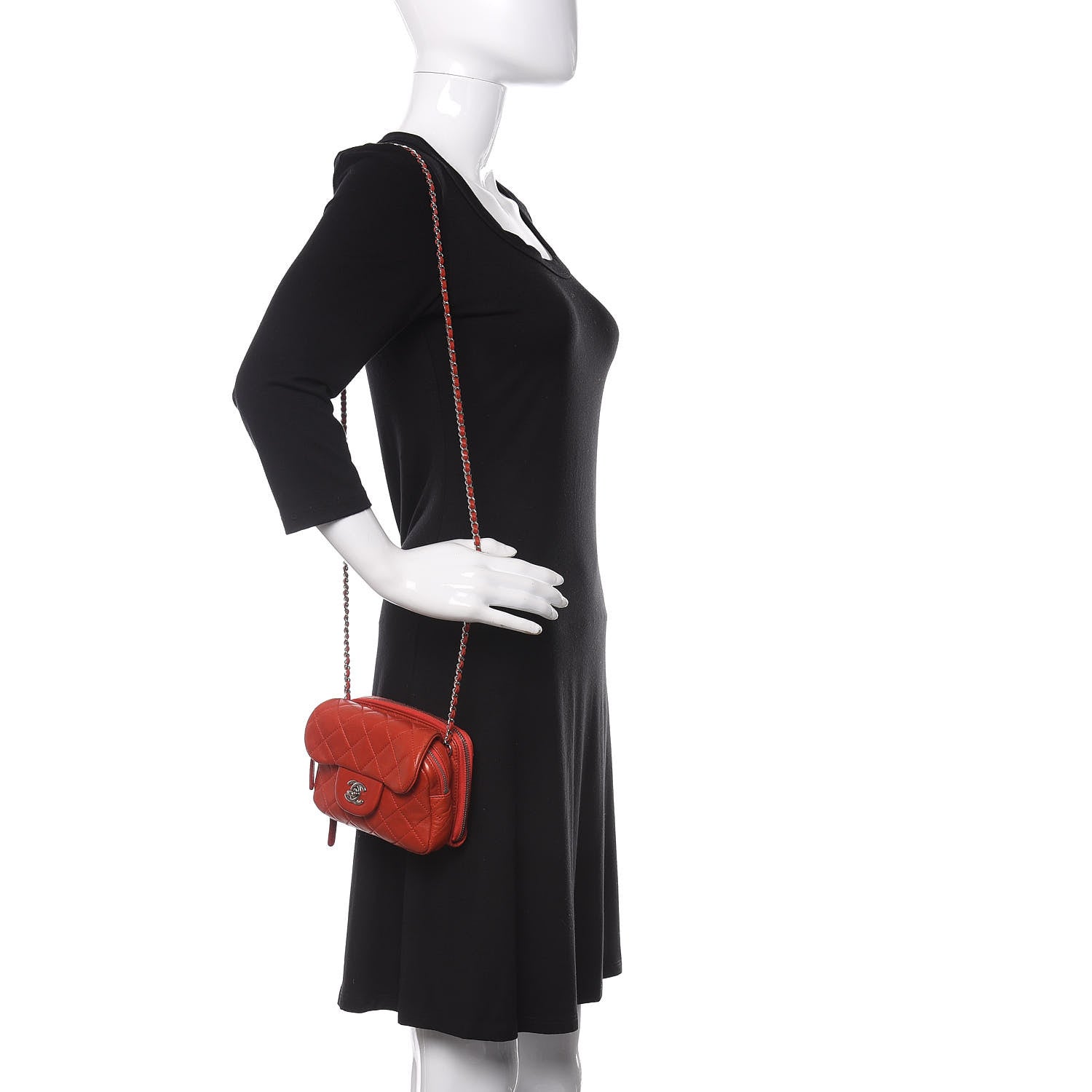 Chanel Lambskin Quilted New Mini Flap Red 2 of 9