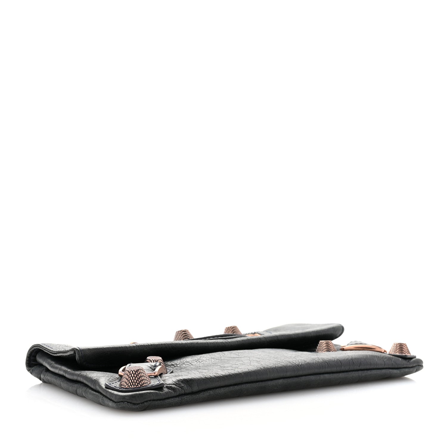 Balenciaga Agneau Giant 21 Rose Gold Hardware Envelope Clutch Anthracite 4 of 7