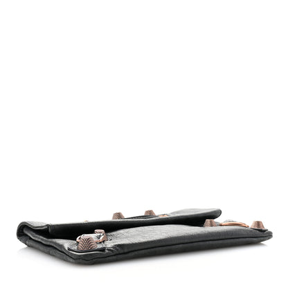Balenciaga Agneau Giant 21 Rose Gold Hardware Envelope Clutch Anthracite 4 of 7