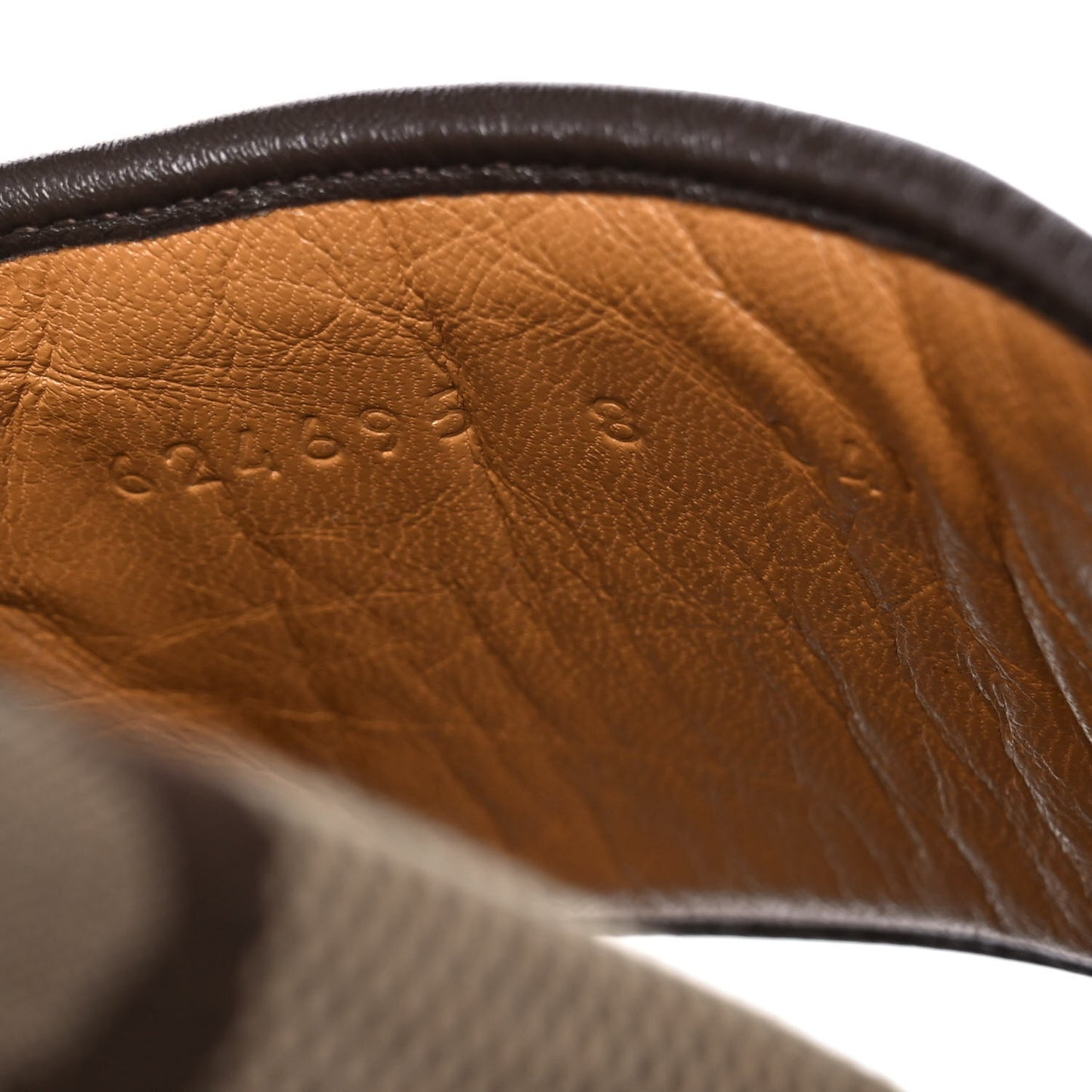 Monogram Jumbo GG Mens Slide Sandals 8 Camel Ebony