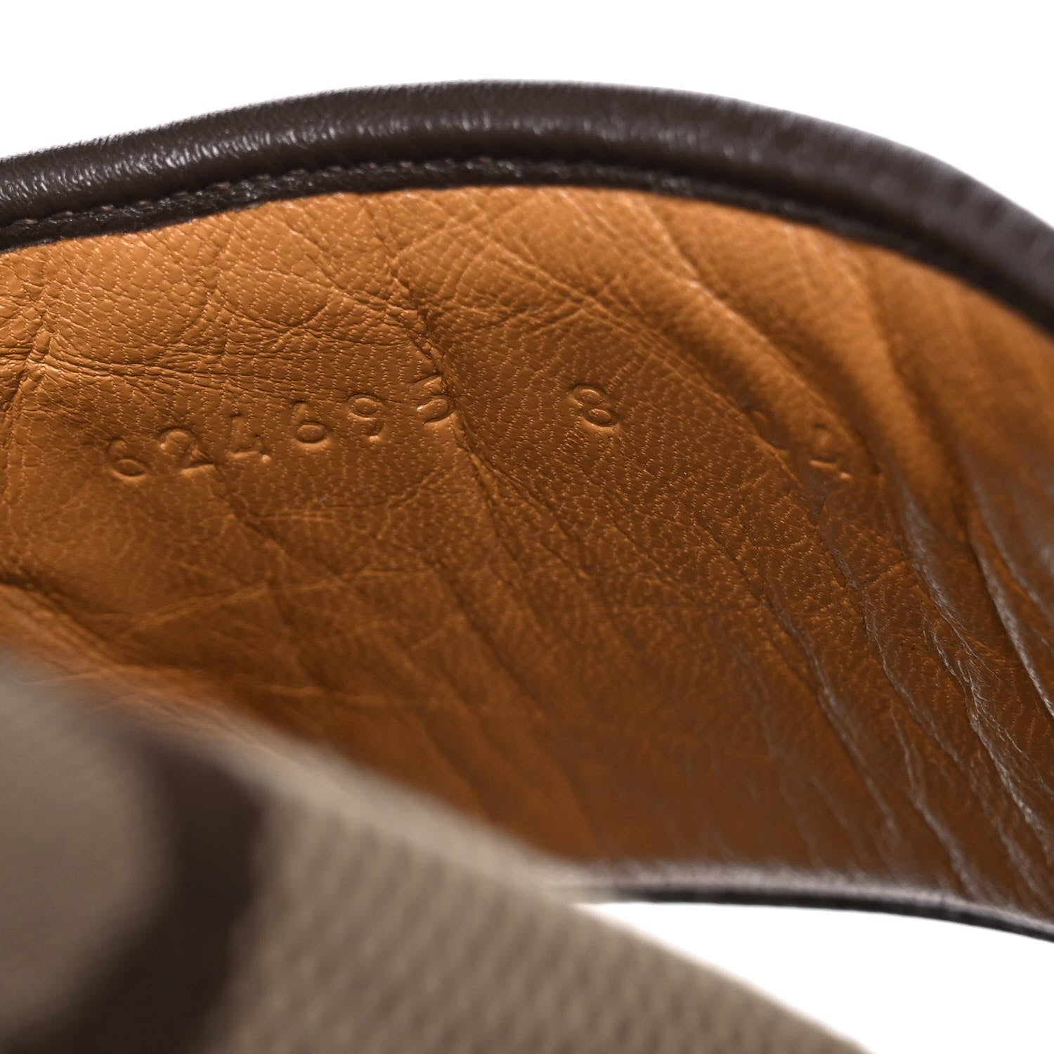 Gucci Monogram Jumbo GG Mens Slide Sandals 8 Camel Ebony 8 of 8